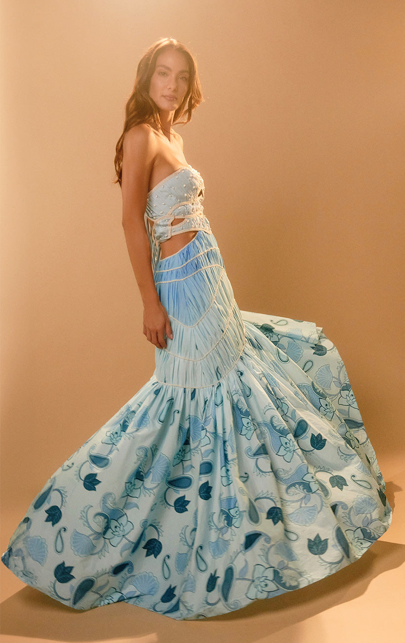 VESTIDO LARGO ARABESCO